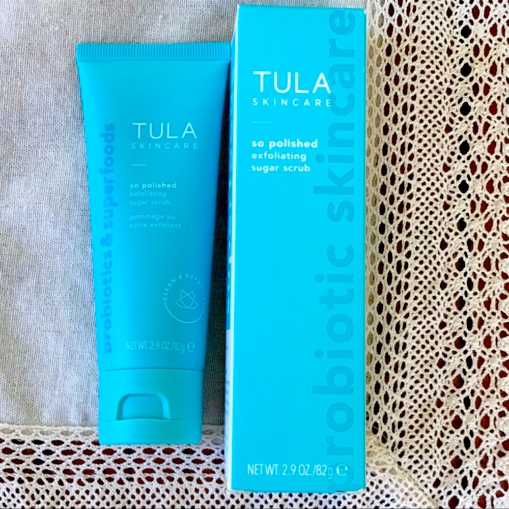 So polished exfoliating sugar face scrub by Tula
